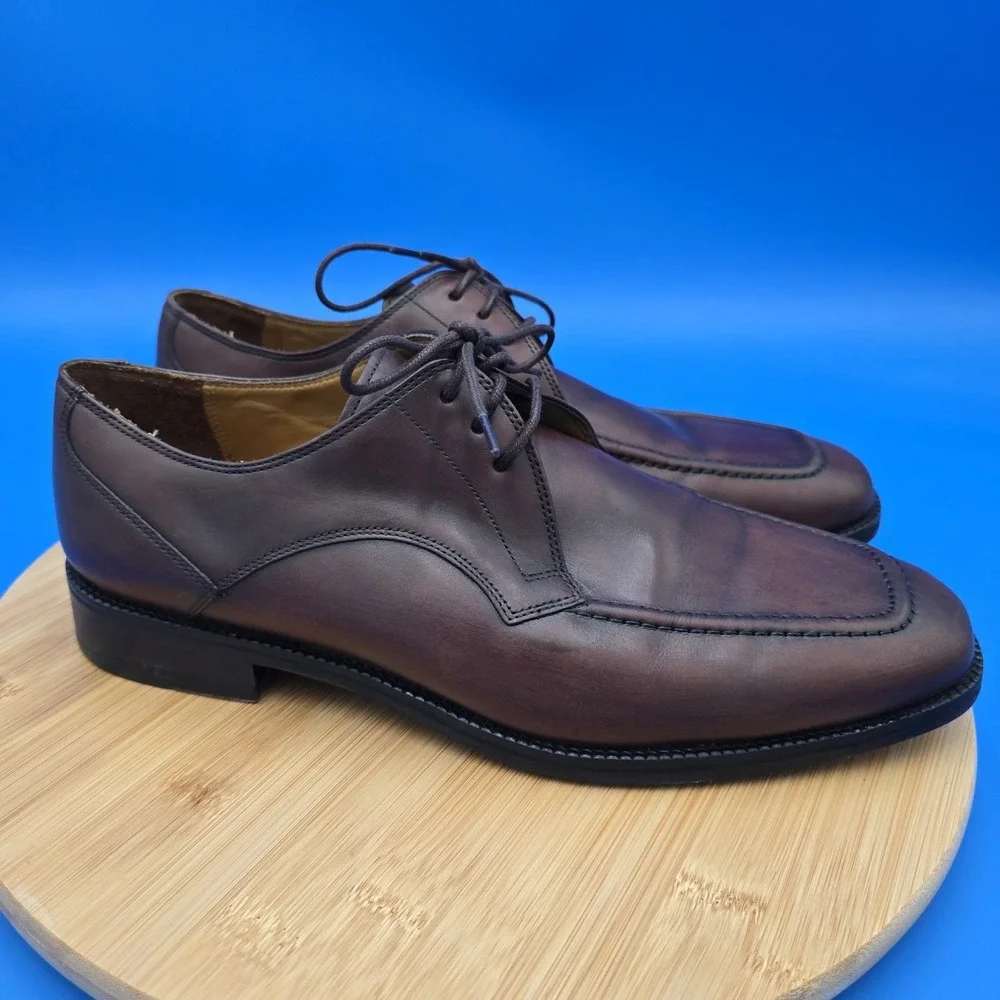 Cole HAAN Eaton Apron Toe Lace Up‎ Oxford Dress Shoe Men 10M Brown C07138